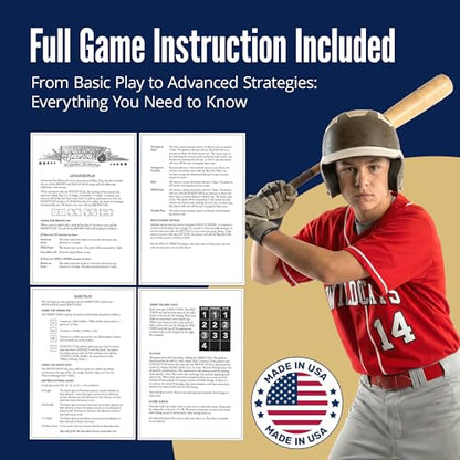 Baseball Gifts for Boys 8-12, Baseball Board Games for Kids and Adults with Dice, Tokens, & Score Pad, Fun Indoor Game with Basic and Advanced Play, Family Friendly Sports Board Game for All Ages