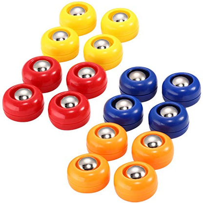 Gejoy Mini Shuffleboard Replacement Puck Tabletop Equipment Rollers Set Shuffleboard Curling Accessories - color: Red, Blue, Orange, Yellow