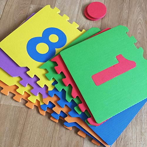Game Mats for Kids - Children Giant Hopscotch Mat Game Kids Soft EVA Foam Interlocking Tiles Indoor Garden Family Game Toys