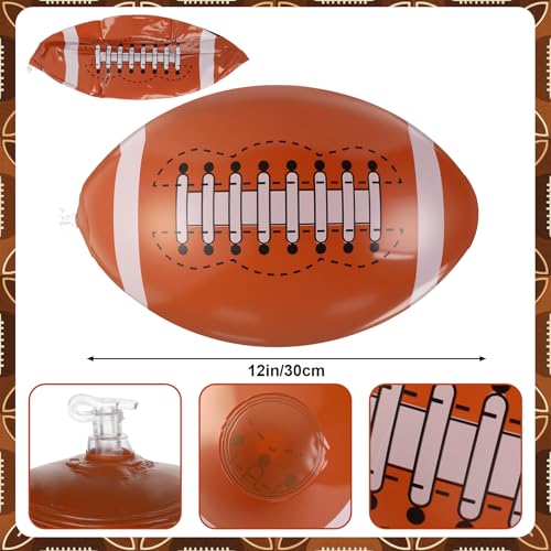 48 Pcs Football Party Decoration Favors Inflatable Football 12 Inch with Glasses Goodie Bag Fillers Party Gifts Sport Themed Beach Balls for Team Game Day Birthday Decorations - style: Football