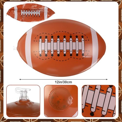 48 Pcs Football Party Decoration Favors Inflatable Football 12 Inch with Glasses Goodie Bag Fillers Party Gifts Sport Themed Beach Balls for Team Game Day Birthday Decorations - style: Football
