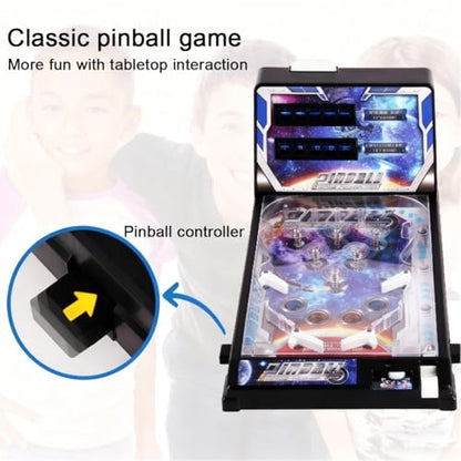 Electronic Arcade Pinball Light & Sounds Mini Table Pinball Machine Compact Portable Desktop Game Set Battery-Operated for All Ages Family Fun - size: 27*42*24.5cm
