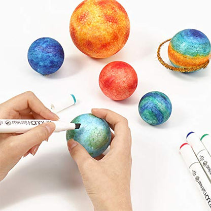 121 PCS 7 Sizes White Foam Balls Polystyrene Craft Balls for Art and Craft, Household, School Projects and Christmas Easter Painting Activity .8’’, 1’’, 1.2’’, 1.6’’, 2’’ Inches - color: 0.8-2.8 Inch