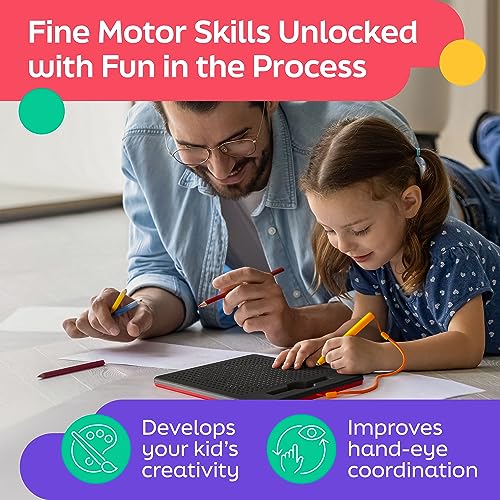 AYNAT FUN Magnetic Drawing Board for Toddlers & Kids - Toddler Doodle & Sketch Toys, Includes Magnet Stylus Pen and Beads for Girls & Boys, Travel & Car Ride Activities - size: Square Black
