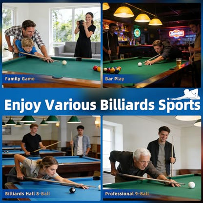 AKLOT Pool Cues Sticks, 57" /36" Billiard Cues Sticks 13/12mm Tip One Piece Wood Pool Cue with 20/12oz Pool Sticks for Adults Beginners Small Spaces Bar - size: Black Pool Cues Set of 4