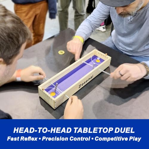 Micro Football – Fast-Paced Mini Foosball Reflex Game for 2 Players, Tabletop Skill Duel with Soccer & Hockey Style Action for Family Game Night and Competitive Play - size: Large