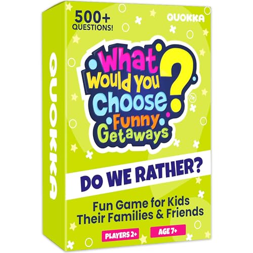 QUOKKA Card Game for Teens, Kids, Adults – 500+ Hilarious Travel & Vacation Scenarios | Funny Getaways What Would You Choose Challenge | Family Nights & Party Game for Friends, Road Trips & Sleepovers - color: 5. Funny Getaways