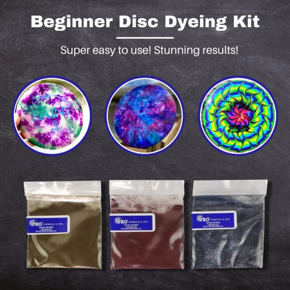 PRO Chemical Disc Golf Dye Kit | Starter Set for Customize Beginner Discs | Disc Golf Accessories, Unique Powder Dyes for DIY Designs | Easy Application | Available in Various Sets