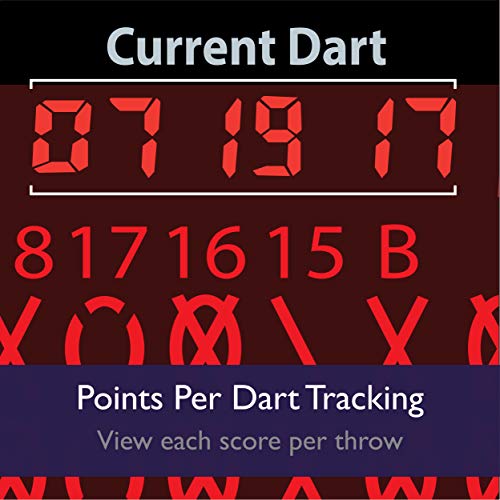 Viper 800 Electronic Dartboard, 15.5 in Regulation Target, 57 Games, 16 Players, 6 Darts Included, Black