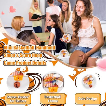 12 Set End of Year Student Gifts Basketball Party Favors Mini Basketball Handheld Shoot Score Hoop Game Classroom Rewards Carnival Prizes Party Supplies Exchange