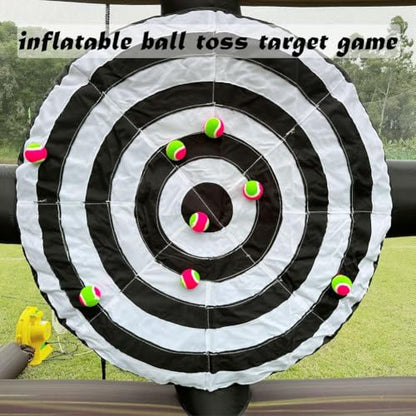 Inflatable Axe Throwing Game Inflatable Toss Target Dart Board with Blower, Axe Throwing Set Commercial Grade Rental Game Outdoor Indoor - style: Double AXE