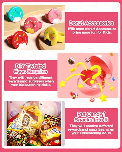 Jovow Claw Machine for Kids - Mini Vending Machine with Volume Control & Music, Electronic Rabbit Prize Dispenser Toys with 30 Prizes (Plush, Eggs), Party Birthday Gifts for Girls Age 3 4 5 6-8 - style: Rabbit