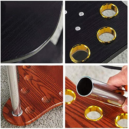 Ball Cue Stand Rack Home Pool Cues Racks,Free-Standing Wood Rack Holds Up to 6 Cues,Billiard Bar Storage Rack,Snooker Billiard Cue Pool Rack 1 Black 40x55x40cm