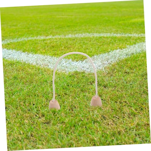 Outanaya 5pcs Croquet Wickets Wood Rope Hoops for Family Lawn Games Fun for Backyard and Park Sports