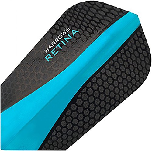 Harrows 5 Sets of 3 Retina Slim Aqua Blue Dart Flights Plus 1 Set of 3 Aluminum Dart Flight Protectors & Bracelet