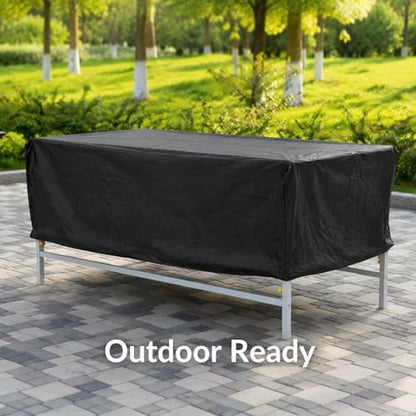 Ping Pong Table Cover, Waterproof Dustproof Outdoor Zippered 210 Silver Coated Polyester 155x75x150cm - Heavy Duty Protection, Tear Resistant, Patio Table Tennis Accessories