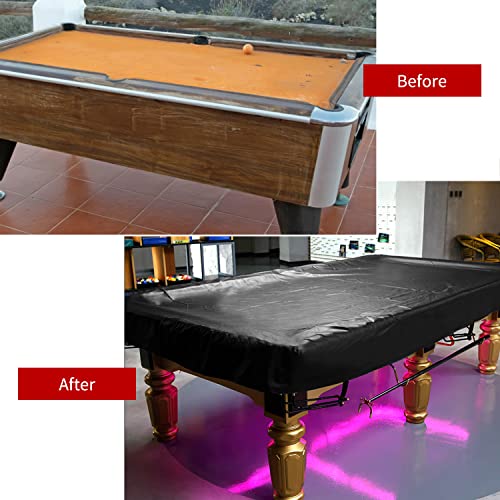 7 Foot Billiard Pool Table Cover, Waterproof&Tearproof Cover for Pool Table with Storage Bag, Indoor Outdoor All Season Sun Rain Snow Dust Protection Snooker Table Covers