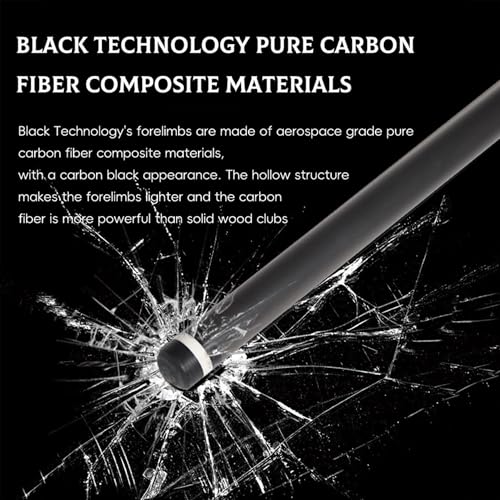 100% Carbon Fiber Shaft, Black Technology Shaft of Pool Cue Front Part for Billiard Play/Break/Snooker Cue Shaft with Foam- 737 mm,745mm,765mm - color: 3-8x10 Joint, size: 11.8-21.4-765