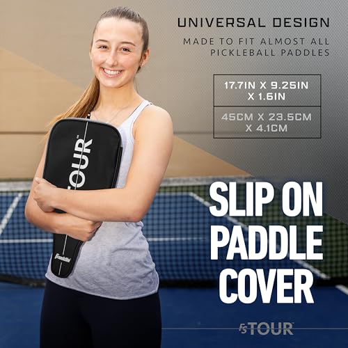 Franklin Sports FS TOUR Pickleball Paddle Cover - Protective Pickleball Paddle Cover with Fence Hook - Fits Almost All Paddles - Protective Equipment + Accessories