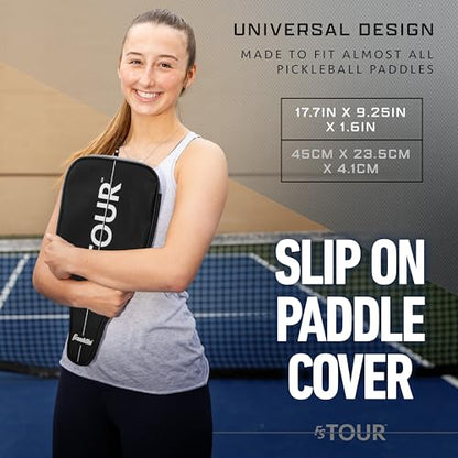 Franklin Sports FS TOUR Pickleball Paddle Cover - Protective Pickleball Paddle Cover with Fence Hook - Fits Almost All Paddles - Protective Equipment + Accessories