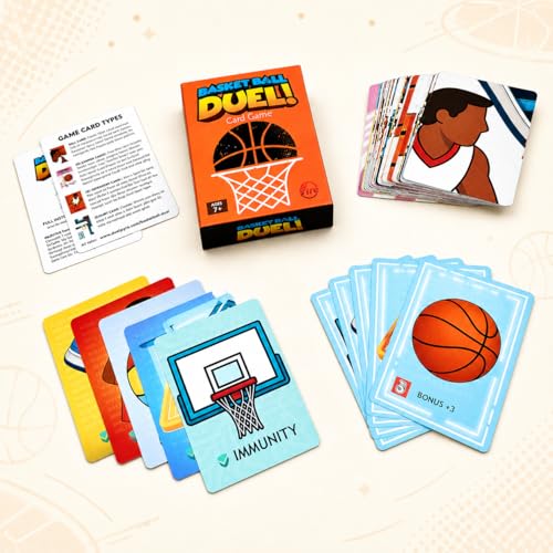 Card Game – Fast-Paced Puzzle & Strategy Basketball Game for Kids, Teens & Adults | 2–5 Players or Team Play | Ages 7+ | Youth Basketball to NBA-Inspired Sports Family Game Night Fun
