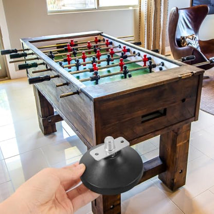 4Pcs Adjustable Feet Levelers for Foosball Table Football Machine Anti Skid Rubber Leg Levelers Furniture Leveling Pads for Game Room Tables