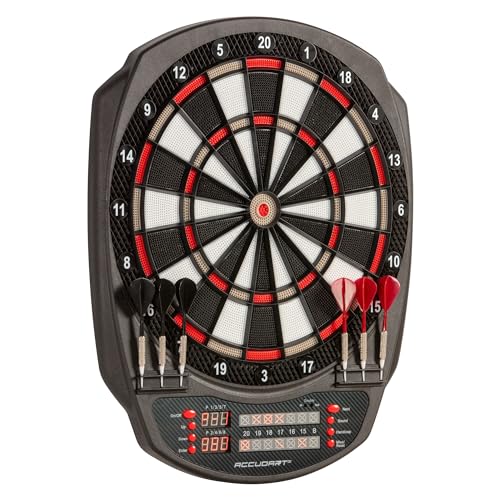 Accudart Meteor Electronic Dartboard – 35 Games, 580 Variations, Virtual Opponent, Dual LED Scoring, Advanced Play Features, Supports Up to 8 Players – Includes 6 Soft‑Tip Darts & Tips