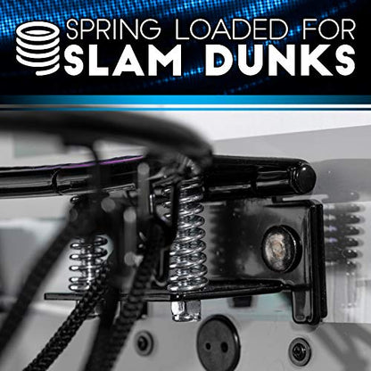 Franklin Sports Over The Door Indoor LED Basketball Hoops-Steel Rim Mini Basket-Includes Ball and Pump-Light Up Backboard - style: Blue - 17.75" x 12"
