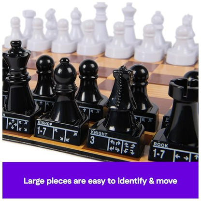Spin Master Games, Cardinal Classics Chess Teacher, Learn to Play Strategy Board Games for Beginners, Chess Set for Kids, 2 Players, for Ages 8 & Up - style: Tic Tac Toe