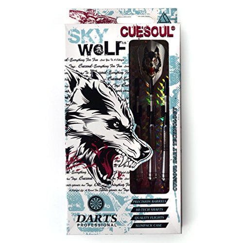 CUESOUL Soft Tip Darts Set Plastic Tip with Dart Case - color: 16g-SkyWolf-Brass