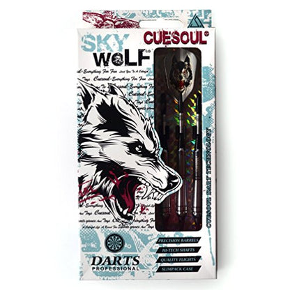 CUESOUL Soft Tip Darts Set Plastic Tip with Dart Case - color: 16g-SkyWolf-Brass