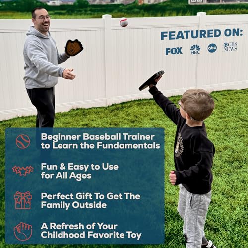 Toss and Catch Ball Game Set - Easy to Use Sticky Balls & Beginner Baseball Training Glove - Premium Toy Paddle Fits All Hand Sizes From Toddlers to Teens & Adults - Fun Gift Idea for Boys and Girls - style: 2 Pack
