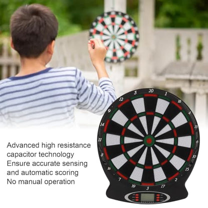 SUNGOOYUE Electronic Dartboard, Built in High Resistance Capacitance Technology Auto Scoring Board Set with and Multiplayer Mode, for Family Office Entertainment
