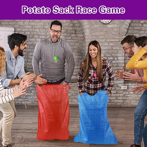 XIPEGPA 22 PCS Outdoor Potato Race Bags 3 Legged Race Bands for Outdoor Birthday Party Family Outside Yard Lawn Party Favors