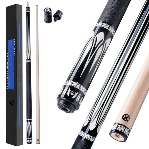 KONLLEN Maple Pool Cue Stick for Adults - Features Low Deflection Shaft, Titanium Alloy 3/8x8 Joint, and 12mm Tip - color: K-01