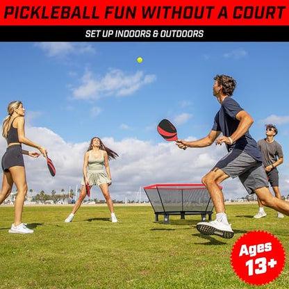 GoSports Pickle 360 Game Set – Pickleball Without a Court – Outdoor Lawn, Beach, and Backyard Paddle Ball Game - style: Classic