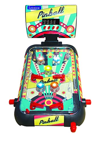 LEXiBOOK Table Electronic Pinball, Action and Reflex Game for Children and Family, LCD Screen, Light and Sound Effects, JG610 - style: Retro