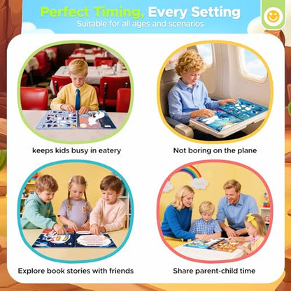 4PCS Paint by Number Sticker Book - Kids Crafts & Acitivity Puzzles Book for Ages 4-10,Mess-Free Travel Toys for Road Trip & Airplane,Perfect Gifts & Basket Stuffers for Kids - color: Fierce Animals,dinosaur,vehicle,spcace