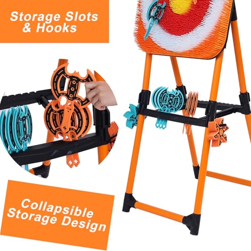 Portable Axe Throwing Game, Throwing Bristle Target with 16 Throwing Axes Set for Backyard, Indoor & Outdoor,Yard Games, Carnival Games