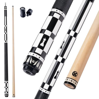 KONLLEN Maple Pool Cue Stick for Adults - Features Low Deflection Shaft, Titanium Alloy 3/8x8 Joint, and 12mm Tip - color: GW1