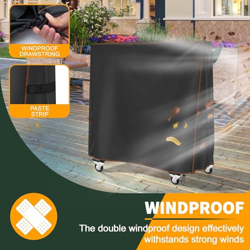 Universal Ping Pong Table Cover Outdoor Waterproof,All-Weather Protection Outdoor Table Tennis Cover with Drawstring,Fits Most Foldable Table Tennis Tables,65 x 28 x 73 Inches
