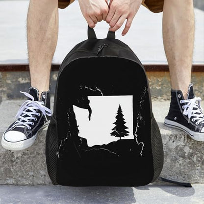 Washington State Tree Backpacks For Men Women Book Bag Travel Hiking Camping Work Lightweight - color: Ye2