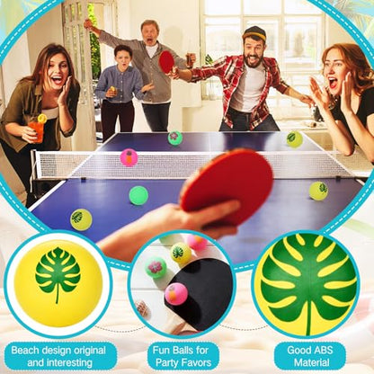 Soulchen 24 Pcs Table Tennis Balls Bulk 40mm Novelty Fun Table Tennis Balls Accessories for Gift Party - style: Pineapple
