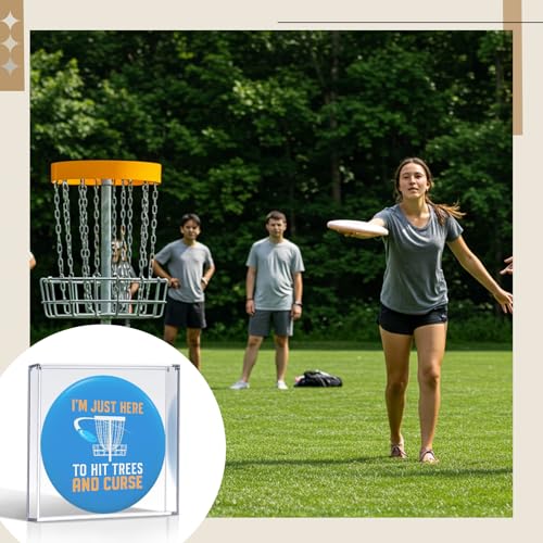 Beeveer 2 Pack Golf Disc Clear Display Case, 9 x 9 Inches Acrylic Disc Frame with Magnetic Lid Wall Mount Storage Memorabilia Protection Ideal Gifts for Golf Lover