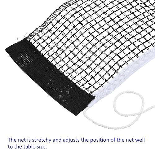 M METERXITY Table Tennis Net Replacement - Ping-Pong Net String Tension Equipment, Polyester Cotton, Apply to Standard Table - color: Black