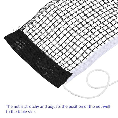 M METERXITY Table Tennis Net Replacement - Ping-Pong Net String Tension Equipment, Polyester Cotton, Apply to Standard Table - color: Black