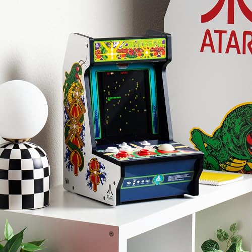 Arcade Classics - Atari Centipede Counter Series Game Machine, 5 Games, 8" Liquid Crystal Screen - Mini Cabinet, Portable Gaming, Retro, Countertop Console, Basement Decoration, Man Cave - style: Centipede Counter Series