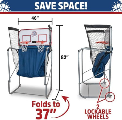 Pop-A-Shot - Home Dual Shot with NCAA Graphics l Sensor Scoring l 16 Game Modes l 7 Balls l Foldable Storage l for All NCAA Fans - style: Iowa Hawkeyes