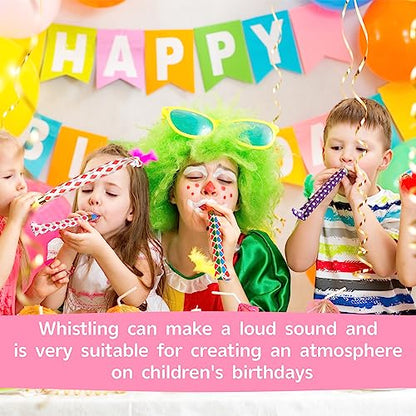 Chshhuao 50 Pcs Funny Blowouts Blow Horns Birthday Party Whistles New Years Party Favors