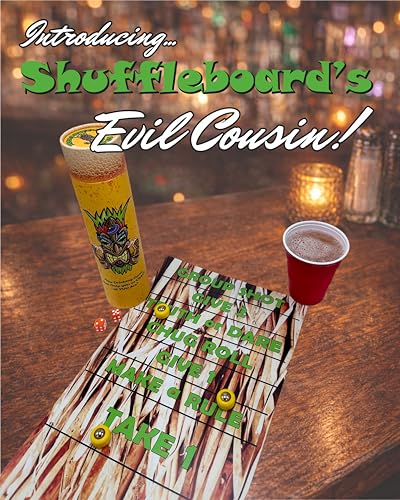 Roll Out Shuffleboard Party Game for Adults - 52" Portable Challenge Game for Tailgating, BBQs, Camping, Game Night, Bars, College Events - Gift Idea